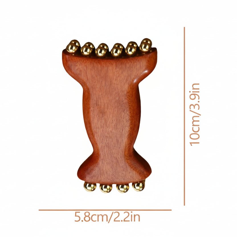 PureFlow Detox Facial Massager With Copper Wood For Lymph Drainage And Gua Sha
