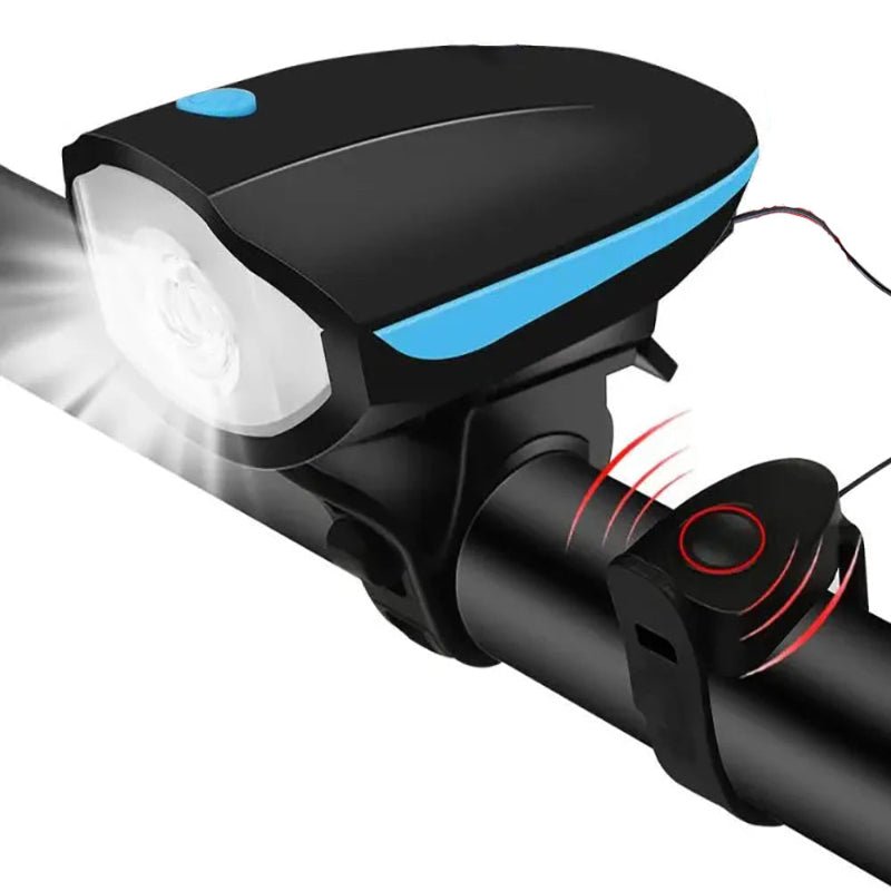 Bright Beacon Rechargeable 3-In-1 LED Bicycle Lamp and Horn for Safer Cycling