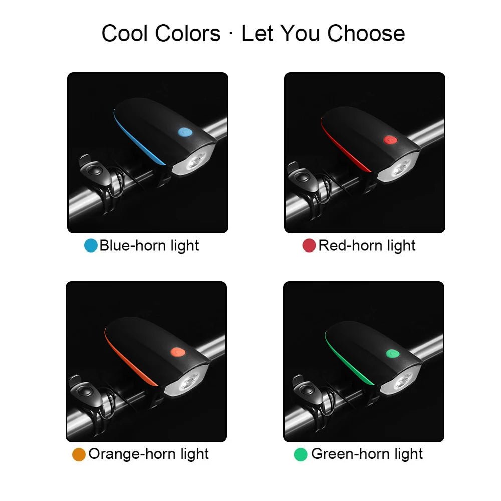 Bright Beacon Rechargeable 3-In-1 LED Bicycle Lamp and Horn for Safer Cycling