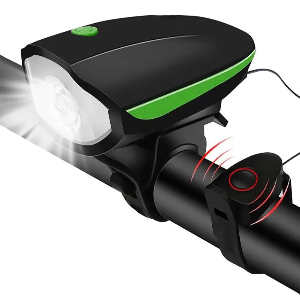 Bright Beacon Rechargeable 3-In-1 LED Bicycle Lamp and Horn for Safer Cycling