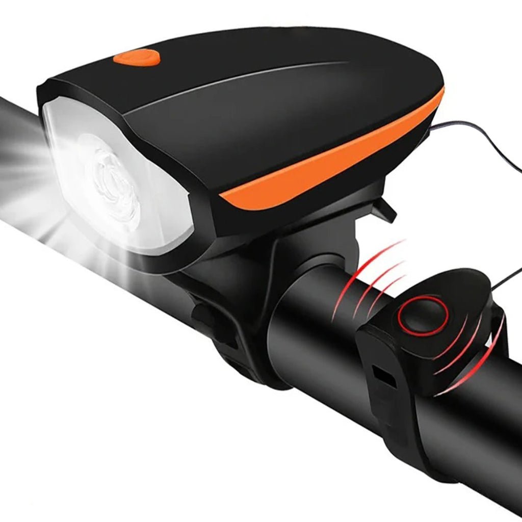 Bright Beacon Rechargeable 3-In-1 LED Bicycle Lamp and Horn for Safer Cycling