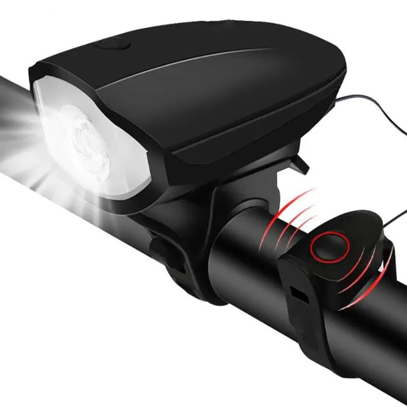 Bright Beacon Rechargeable 3-In-1 LED Bicycle Lamp and Horn for Safer Cycling