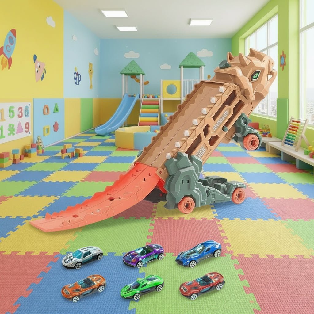 Turbo Dino Ramp Transporter Playset With Mini Cars