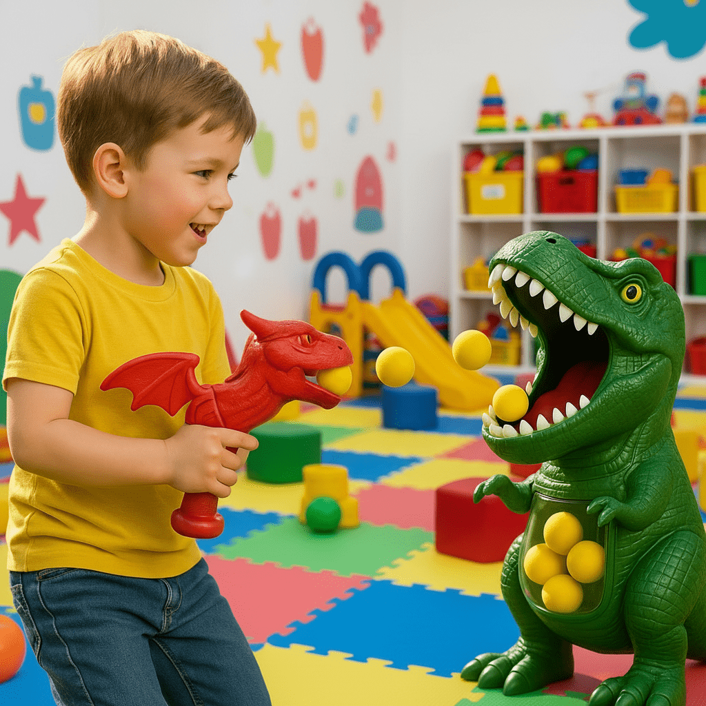 DinoPulse Blaster Yumuşak Köpük Toplu Dinozor Atış Oyunu ve Hedef Tahtası