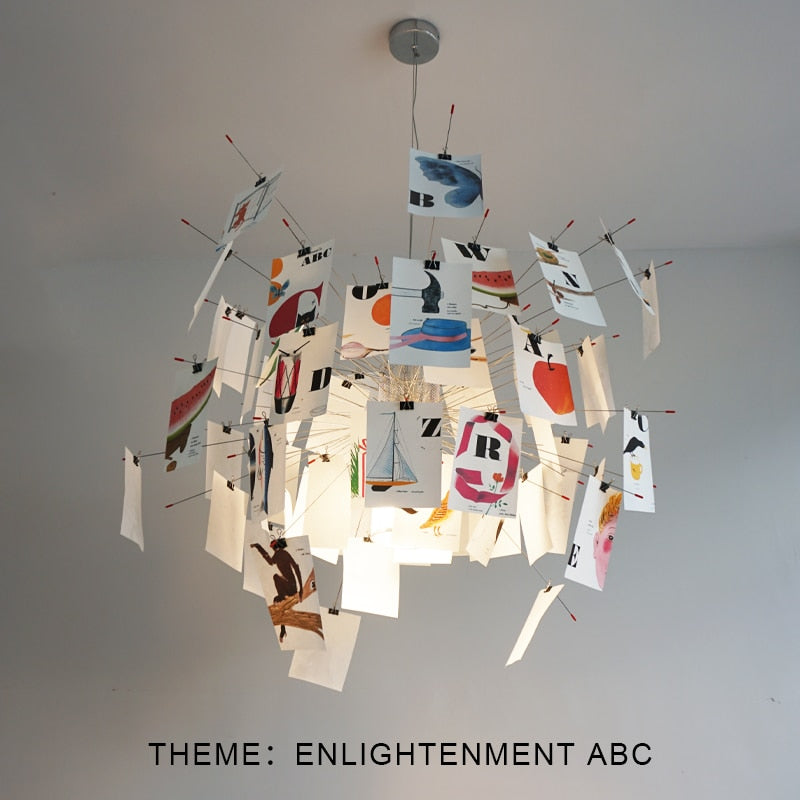 Ingo Maurer Zettel Chandelier By DIY Illumination Personalized Lighting