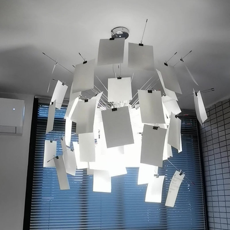 Ingo Maurer Zettel Chandelier By DIY Illumination Personalized Lighting