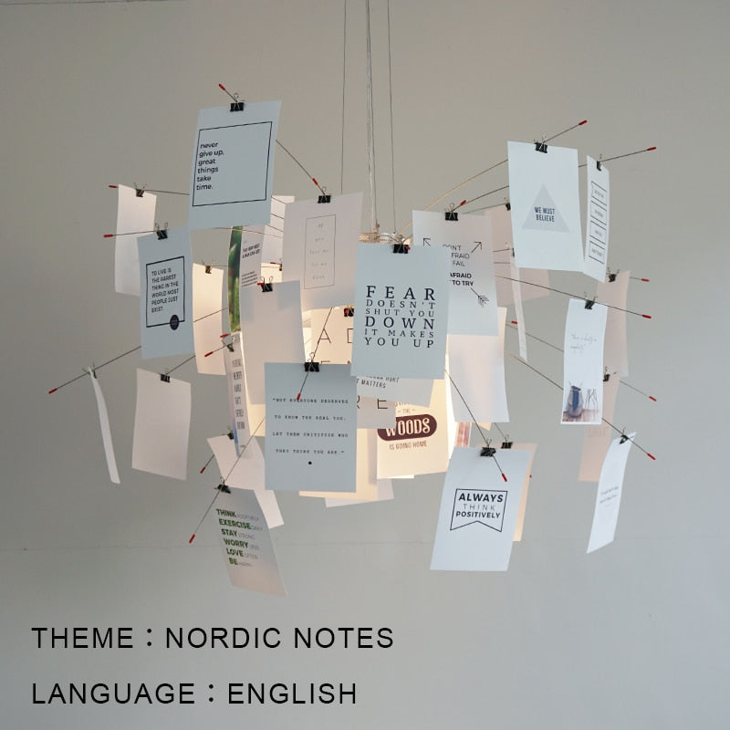 Ingo Maurer Zettel Chandelier By DIY Illumination Personalized Lighting