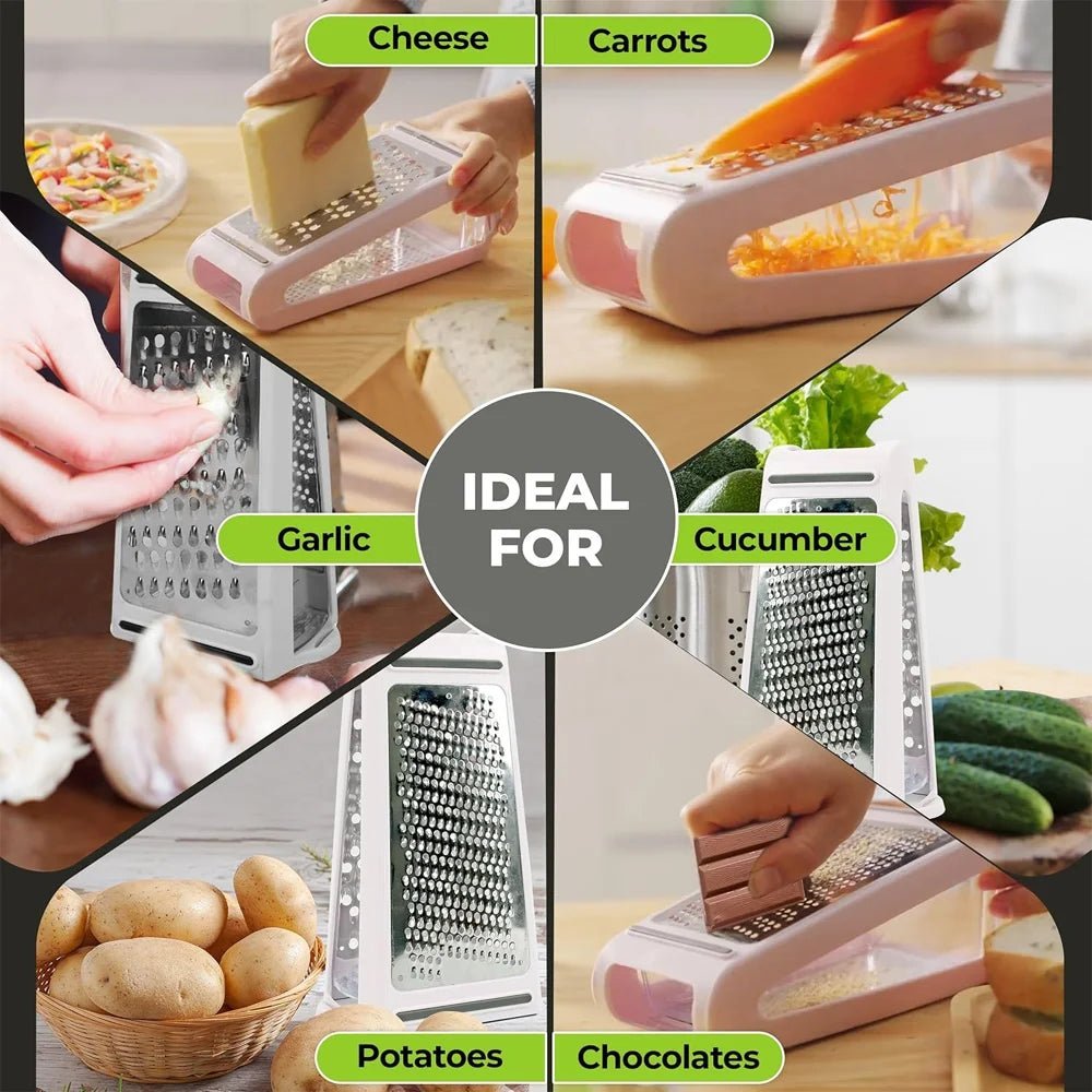 GrateMate Pro Double Sided Stainless Steel Grater For Effortless Kitchen Prep