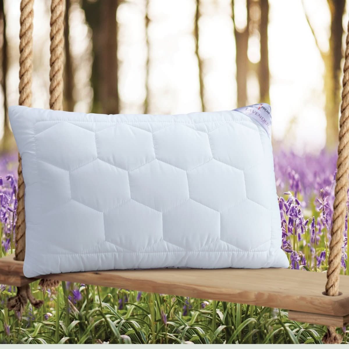 AuroraEase Serenity Pillow Hypoallergenic Antibacterial With Lavender Scent Soft
