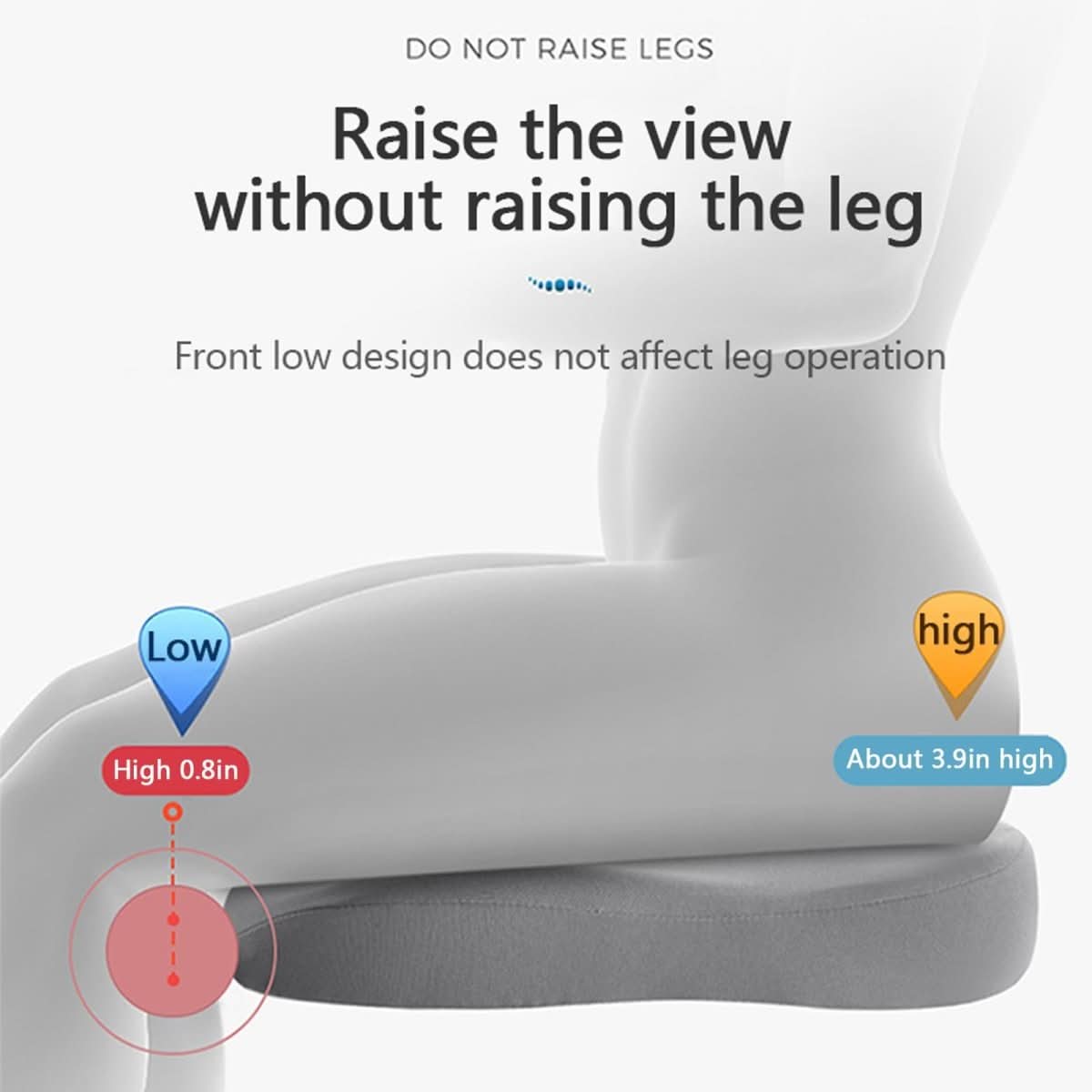 VistaLift Ergonomic Car Seat Cushion For Better Visibility And Comfort