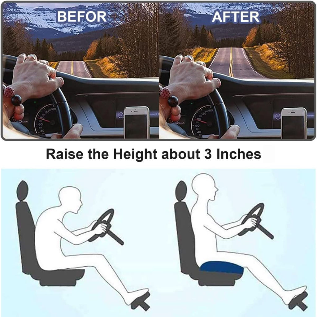 VistaLift Ergonomic Car Seat Cushion For Better Visibility And Comfort
