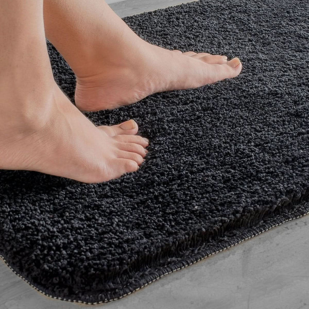 Nordra Bath Mat Soft Microfiber Bath Rug Quick Drying Non Slip Scandinavian Style