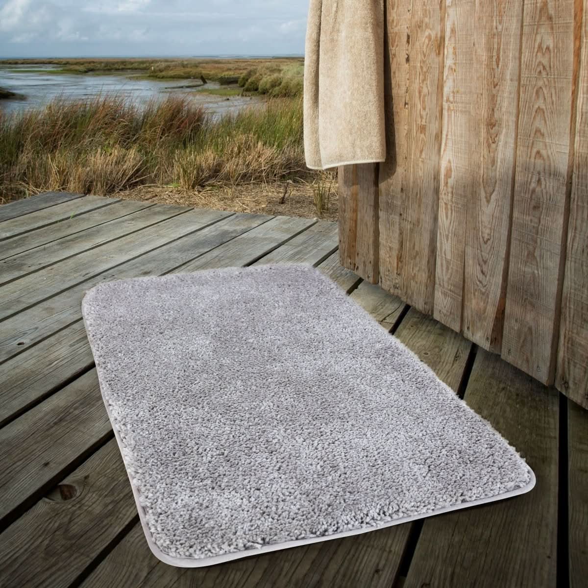 Nordra Bath Mat Soft Microfiber Bath Rug Quick Drying Non Slip Scandinavian Style