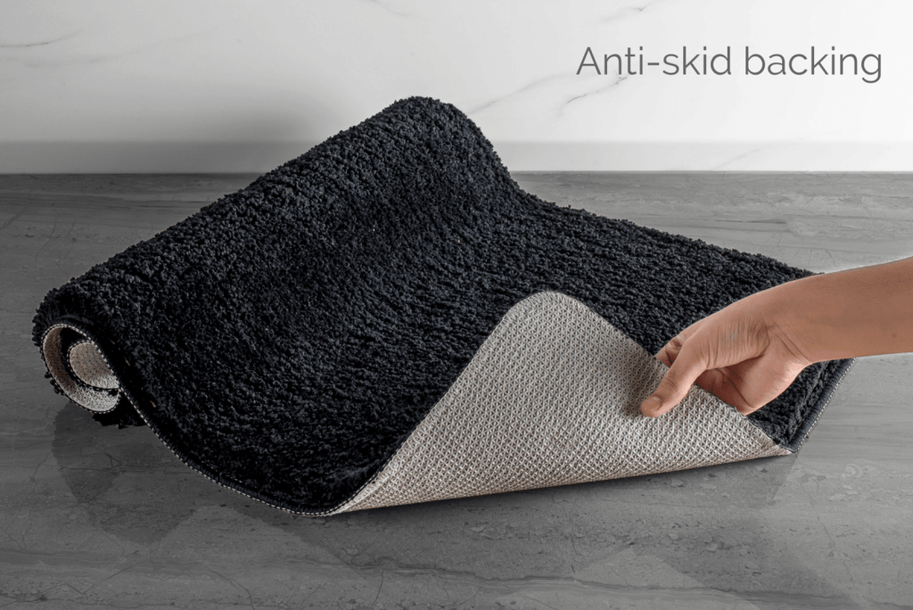 Nordra Bath Mat Soft Microfiber Bath Rug Quick Drying Non Slip Scandinavian Style