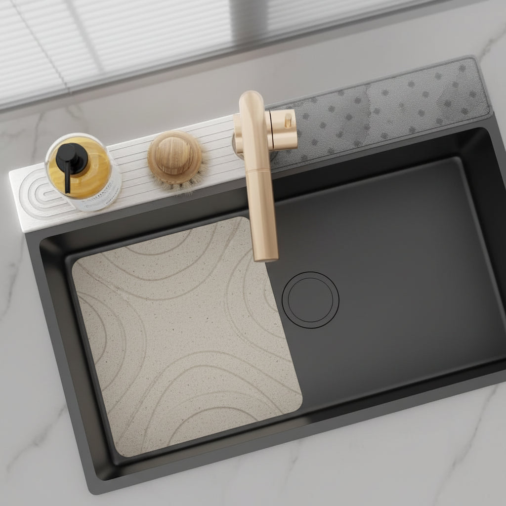Stone Matte Drying Mat With Instant Drying For Organized Dishwashing Areas