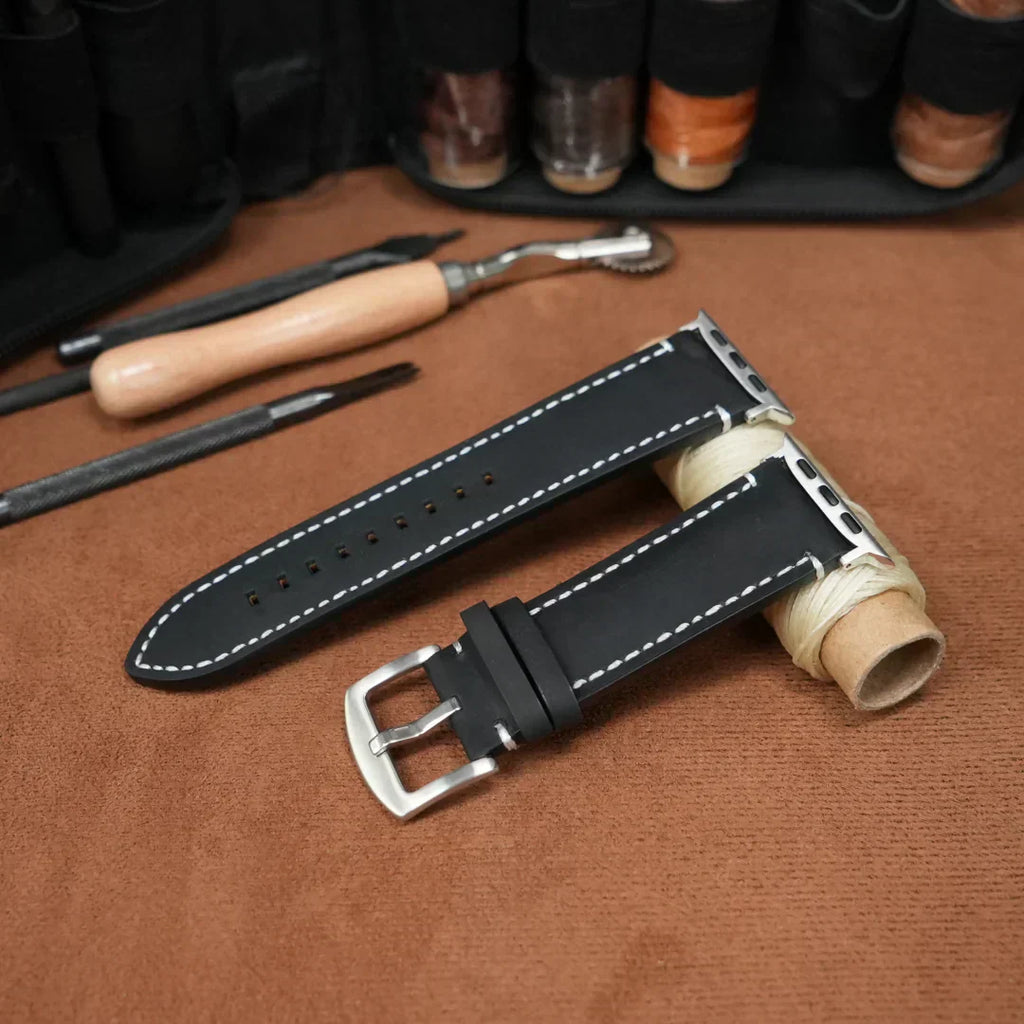 Elegante vintage leren band voor Apple Watch collectie