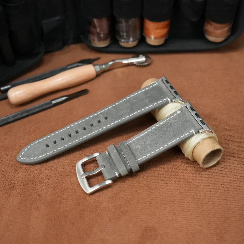 Elegante vintage leren band voor Apple Watch collectie