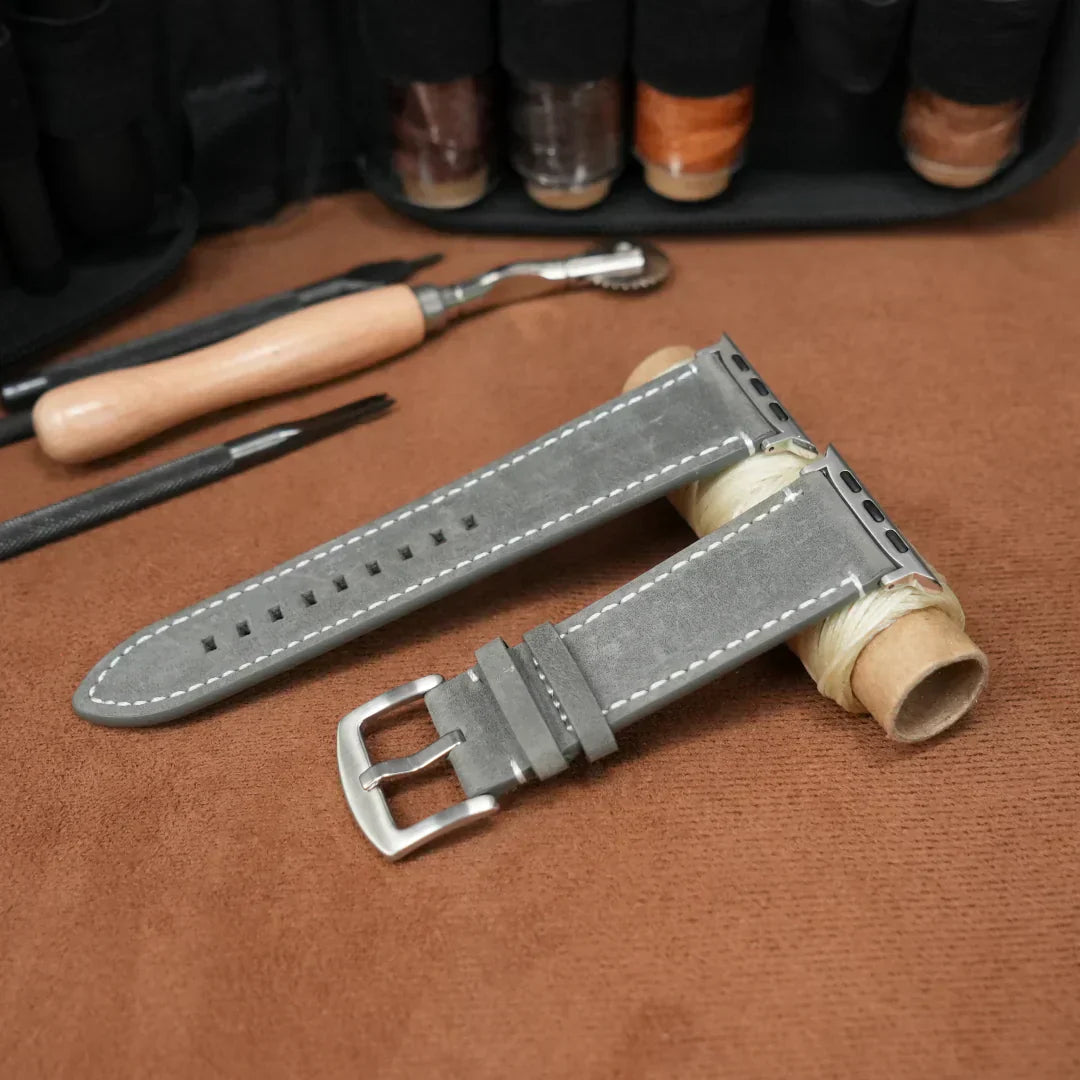 Elegante vintage leren band voor Apple Watch collectie