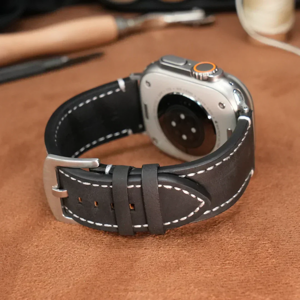Elegante vintage leren band voor Apple Watch collectie