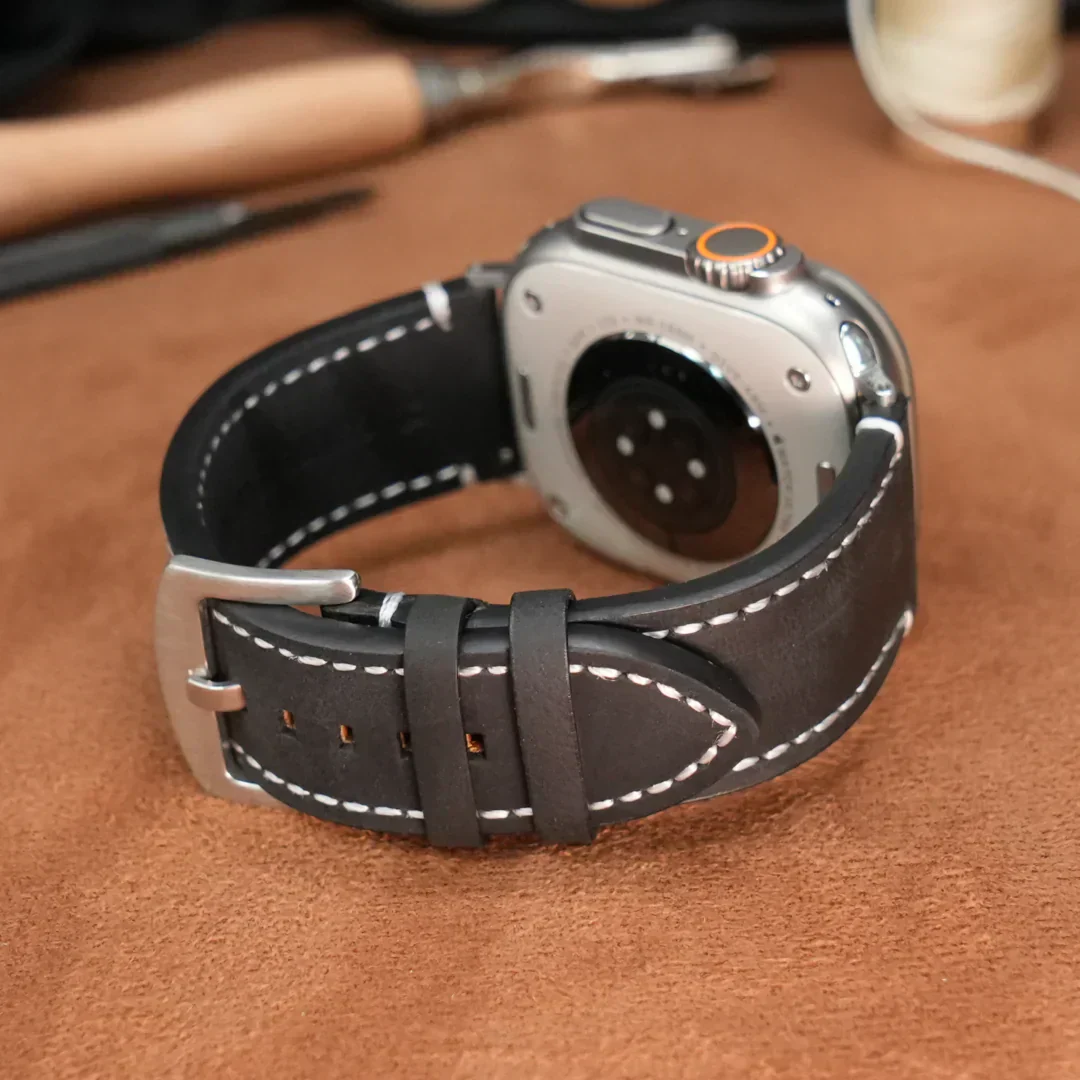 Elegante vintage leren band voor Apple Watch collectie