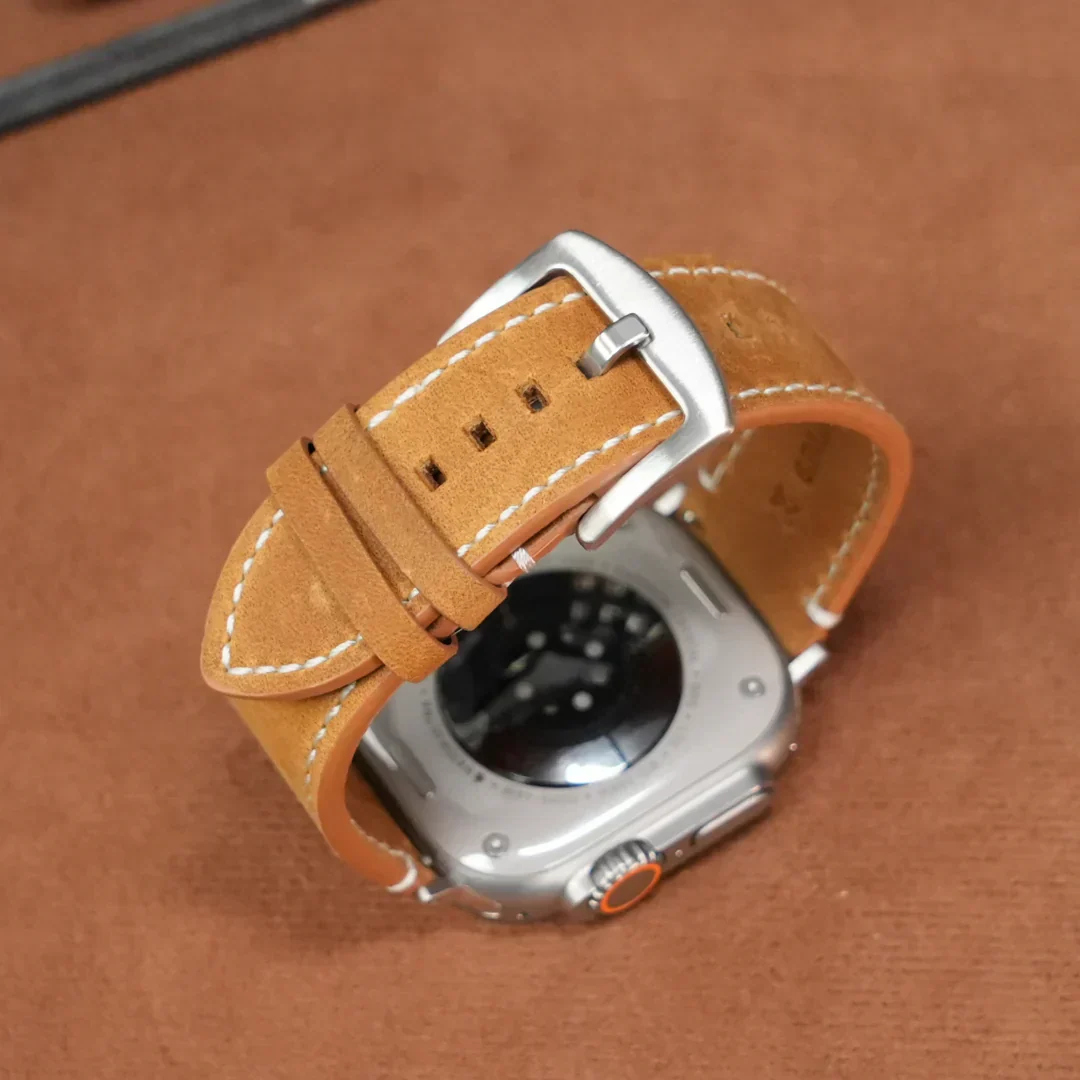Elegante vintage leren band voor Apple Watch collectie
