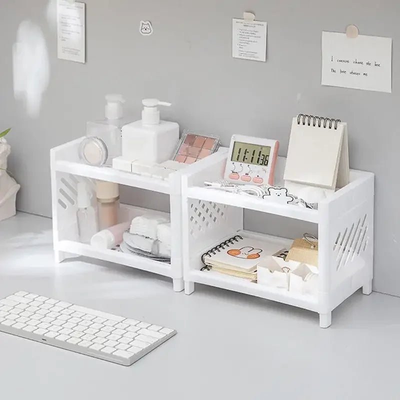 NovaShelf Duo Double Storage Shelf For Kitchen, Bathroom And Desk