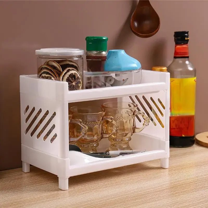 NovaShelf Duo Double Storage Shelf For Kitchen, Bathroom And Desk