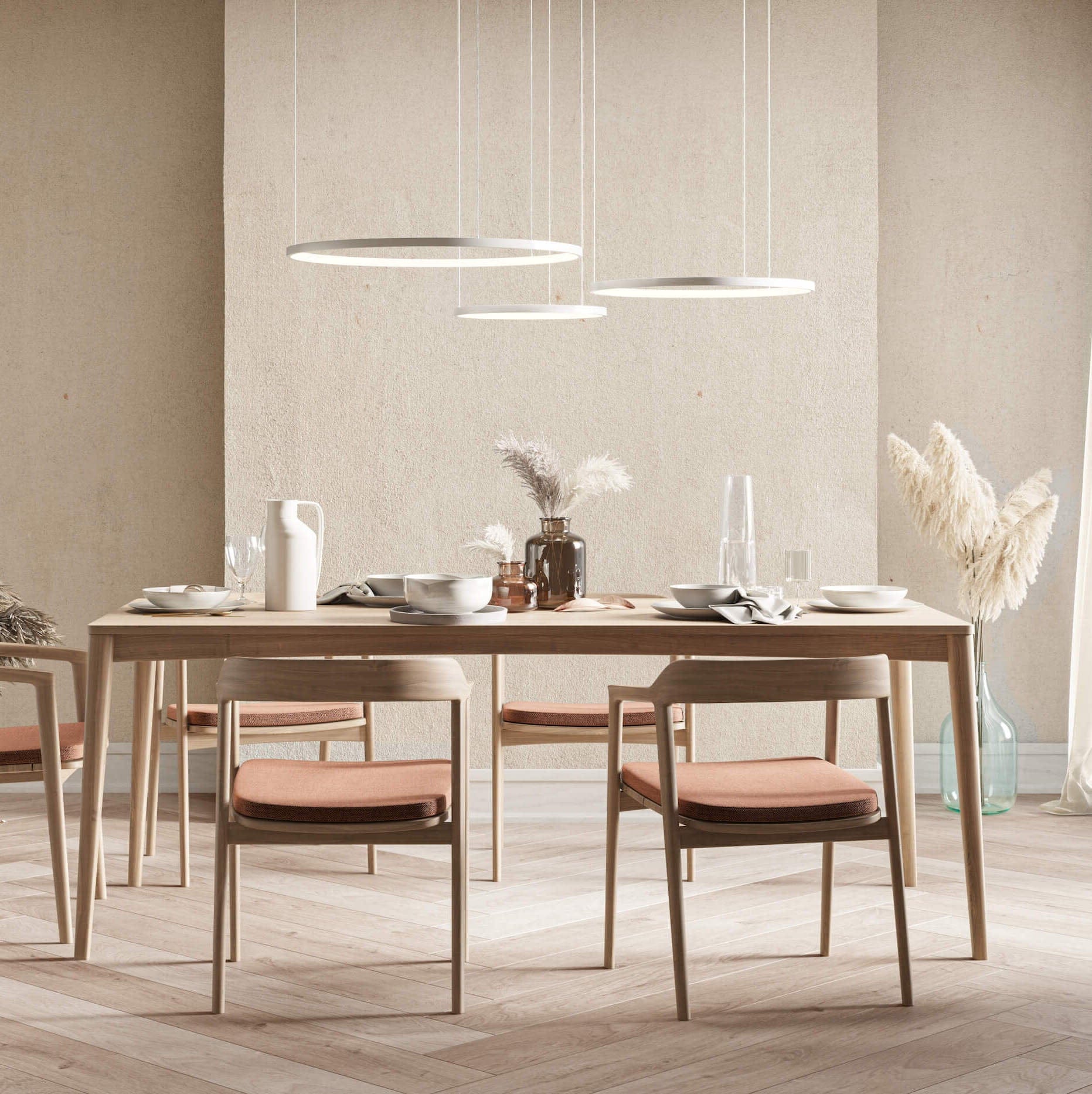 Lampa wisząca LumaRing z pilotem LED do domu
