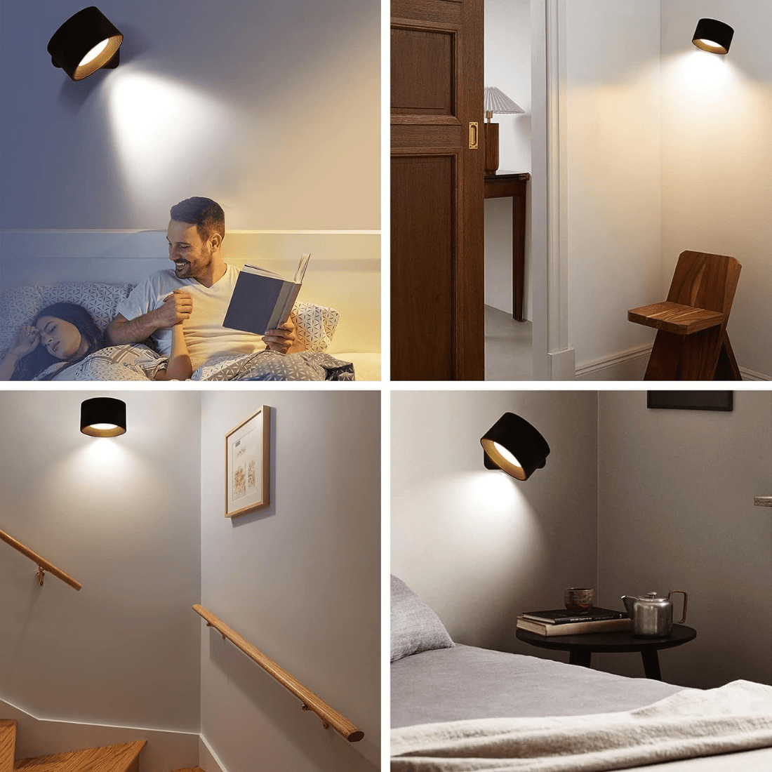 NovaLumen 360° bezdrátová nástěnná lampa s dobíjením