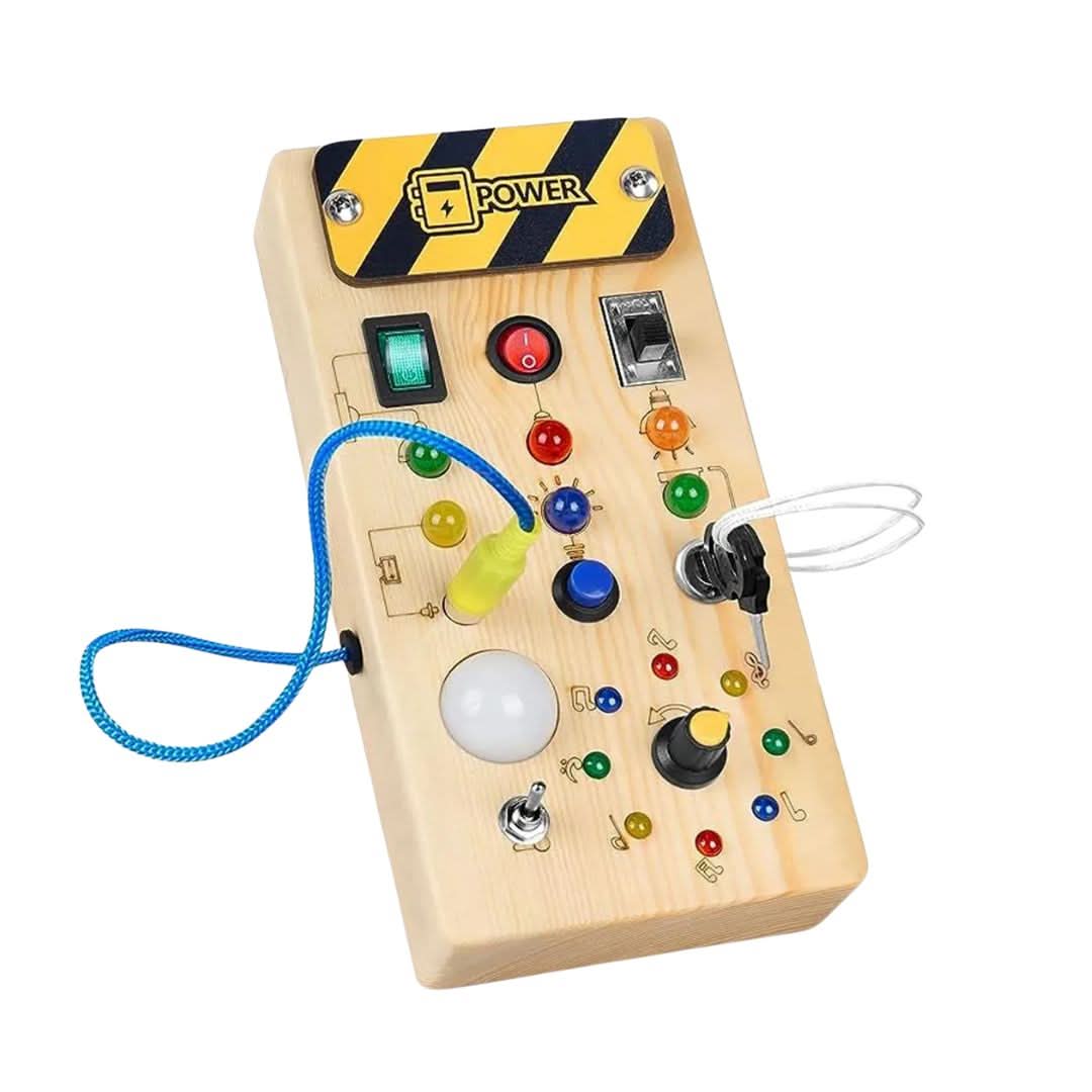 Voyager World Montessori Wooden Activity Board for Sensory and Motor Skills