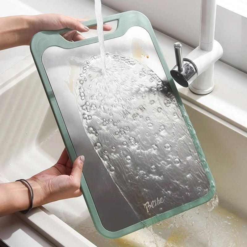 ApexEdge Double-Sided Stainless Steel Cutting Board Nonstick Surface And Juice Groove