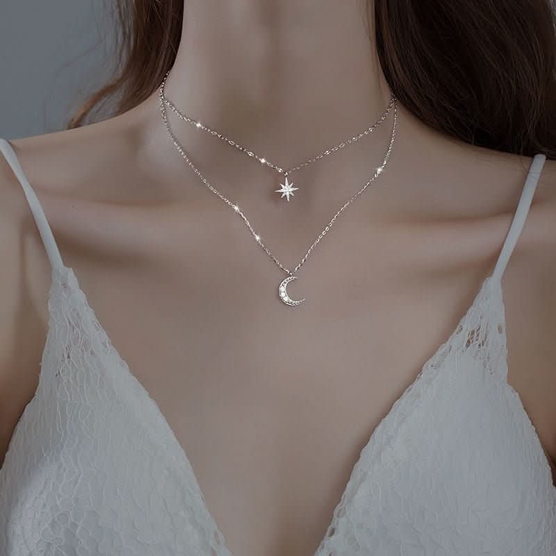 Luma Moon Necklace With Double Moon Design For Elegance And Romance