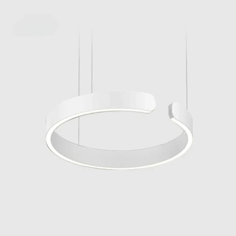Lampa wisząca Lumera z podwójnym pierścieniem i ciepłym, brązowym blaskiem do nowoczesnych wnętrz