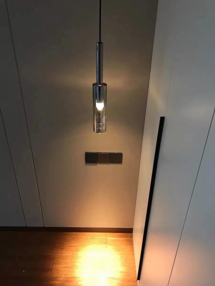 Vellara Smoky Gray Glass Wall Light With Luxe Finish