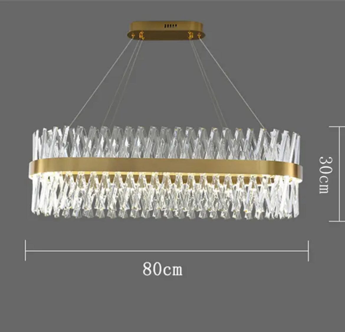Lustre Cristal Croisé Doré Aurelia avec Éclat Luxor