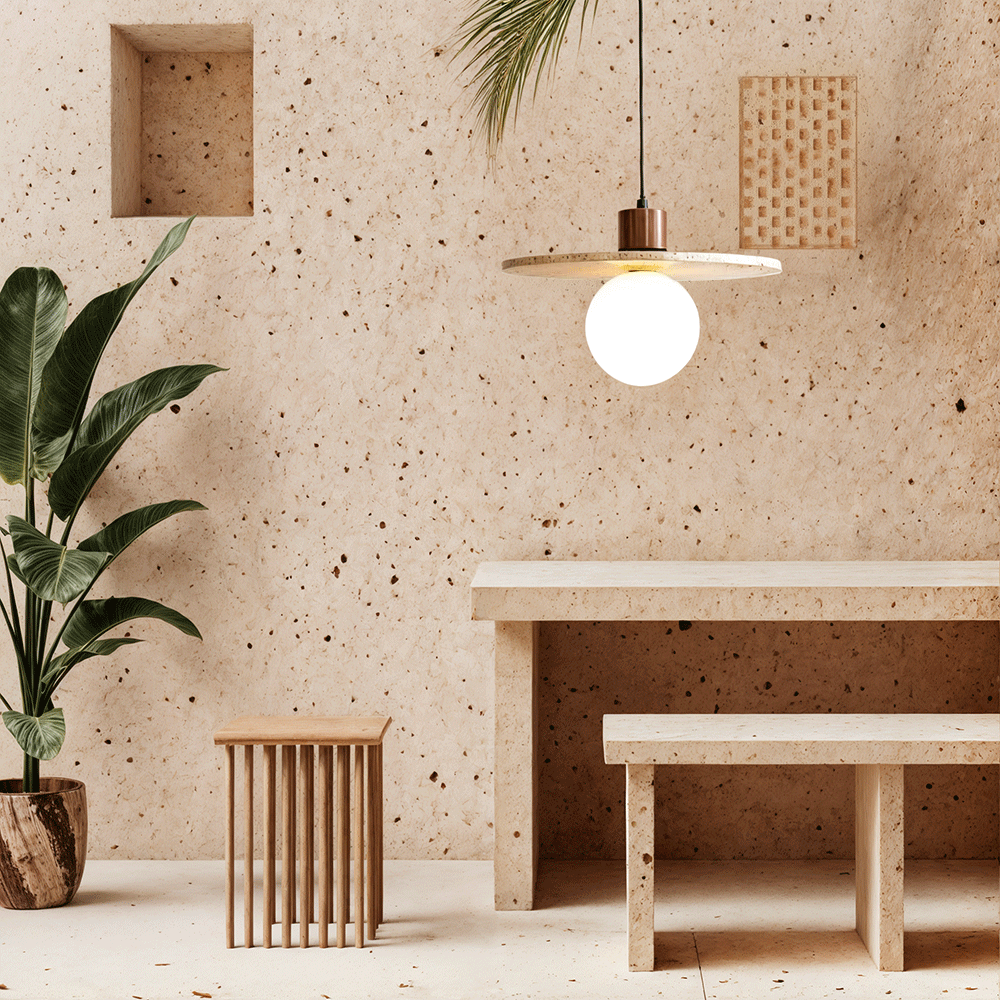 Solena Travertine Pendant Lights For Modern Interiors