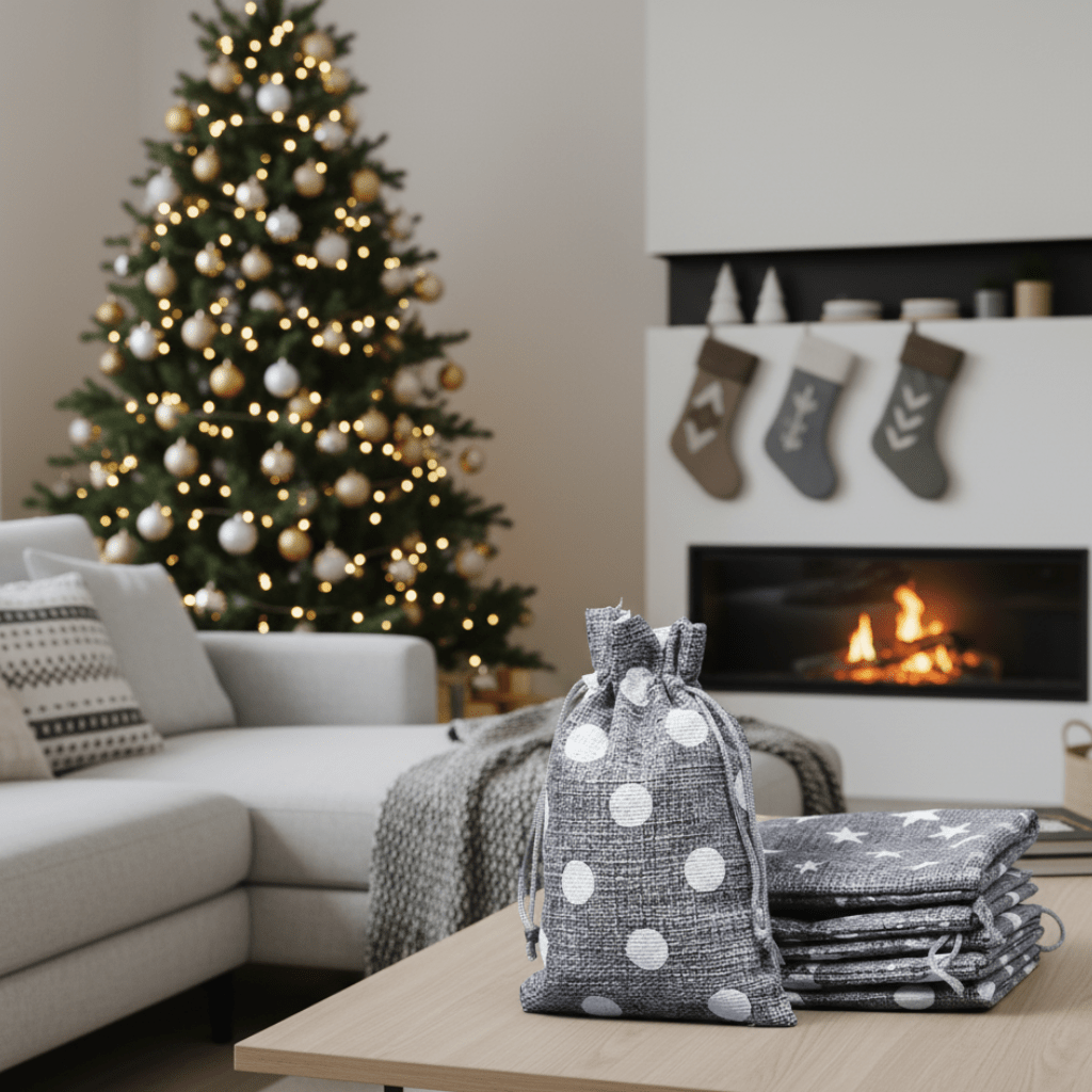 Borsa Regalo Eco in Juta EverLeaf per Sorprese Fatte a Mano