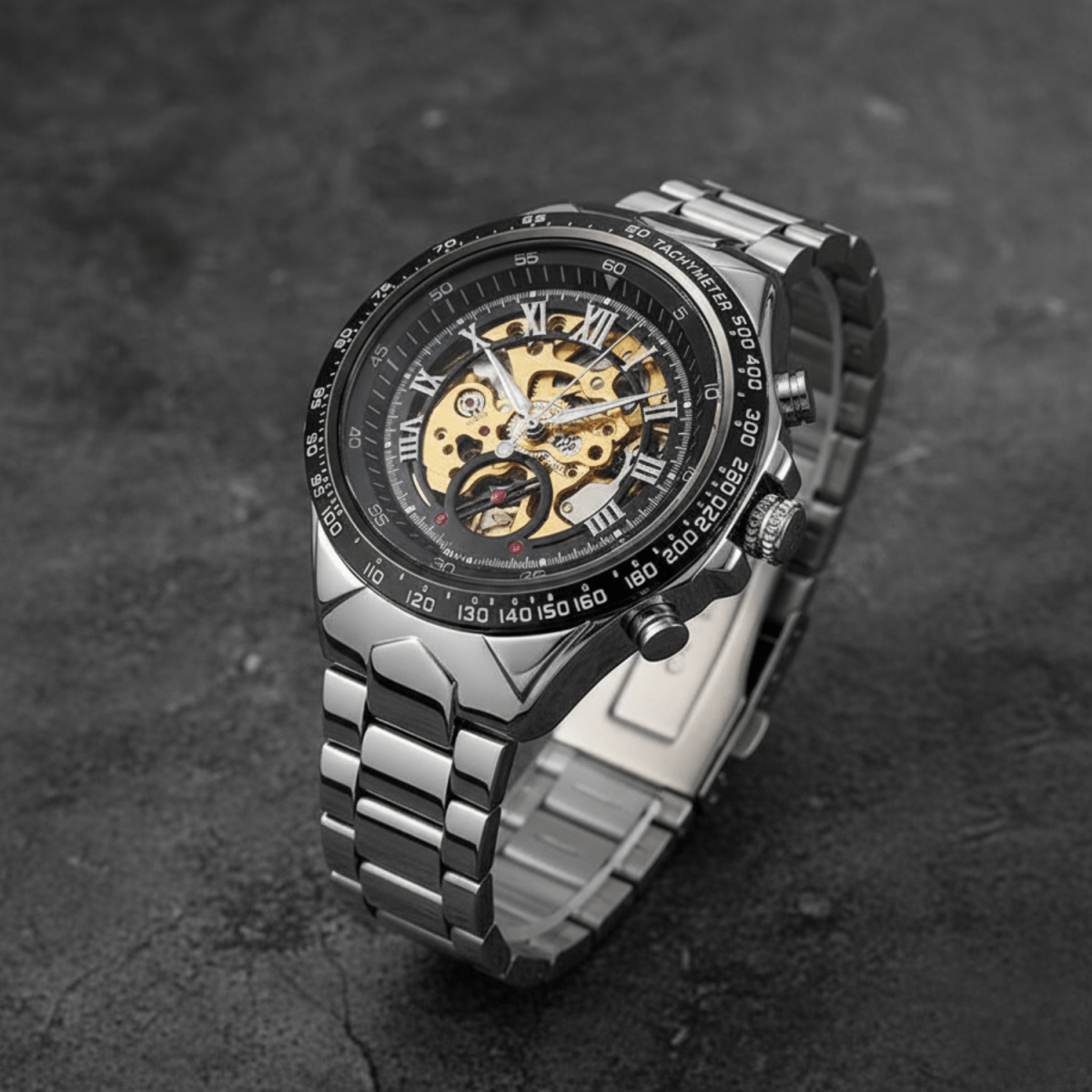 Aurora Luxe Mechanical Watch With Golden Shine Design