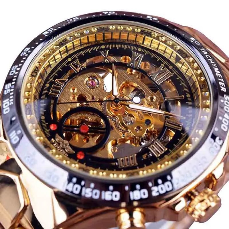 Aurora Luxe Mechanical Watch With Golden Shine Design