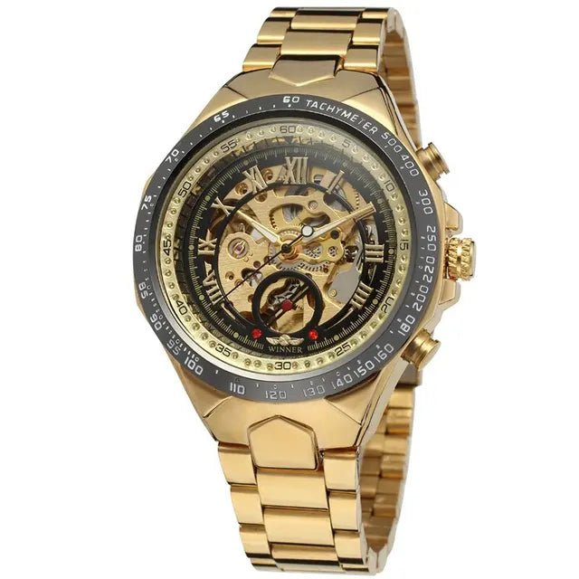 Aurora Luxe Mechanical Watch With Golden Shine Design