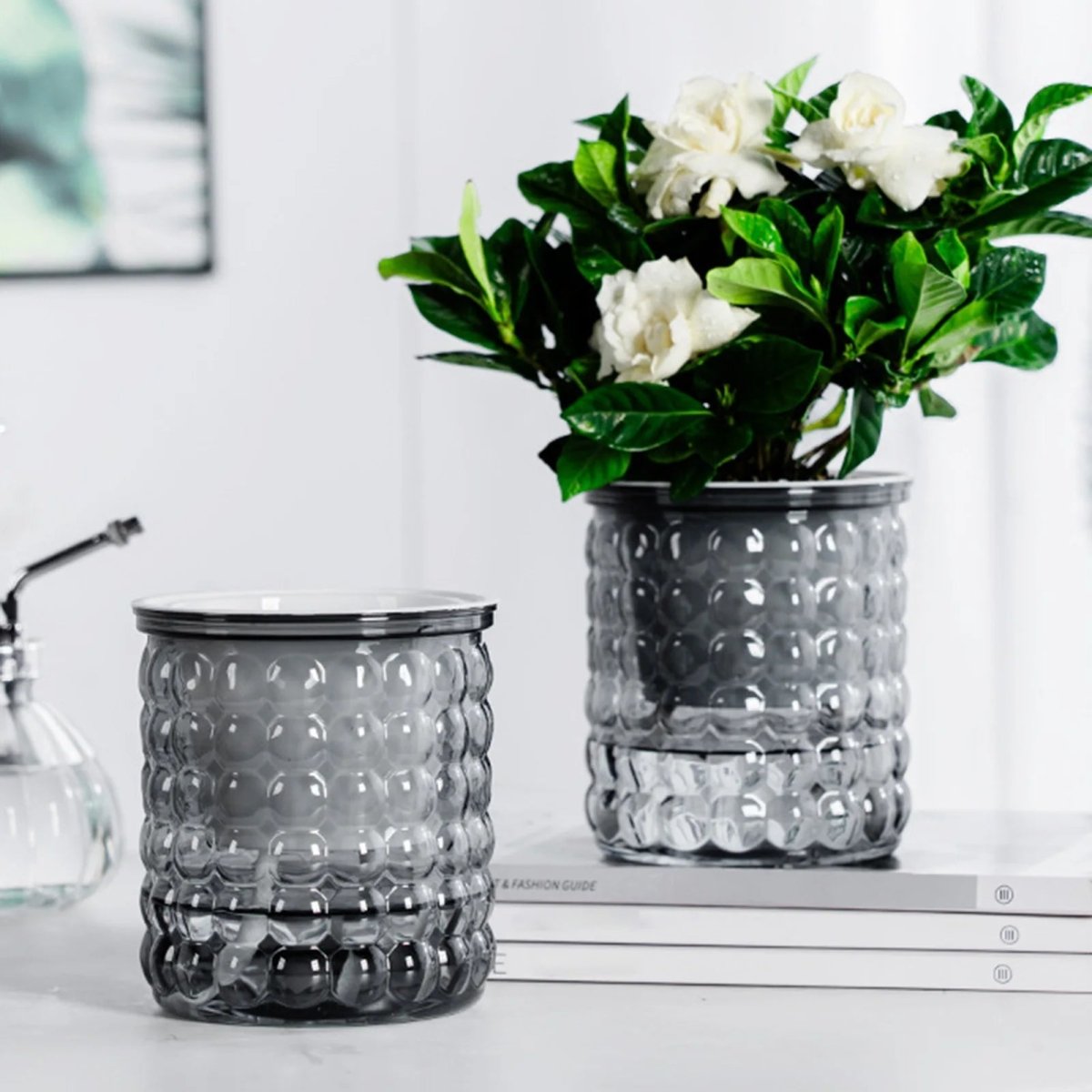 Pot de fleurs auto-arrosant AquaZen pour culture hydroponique écologique
