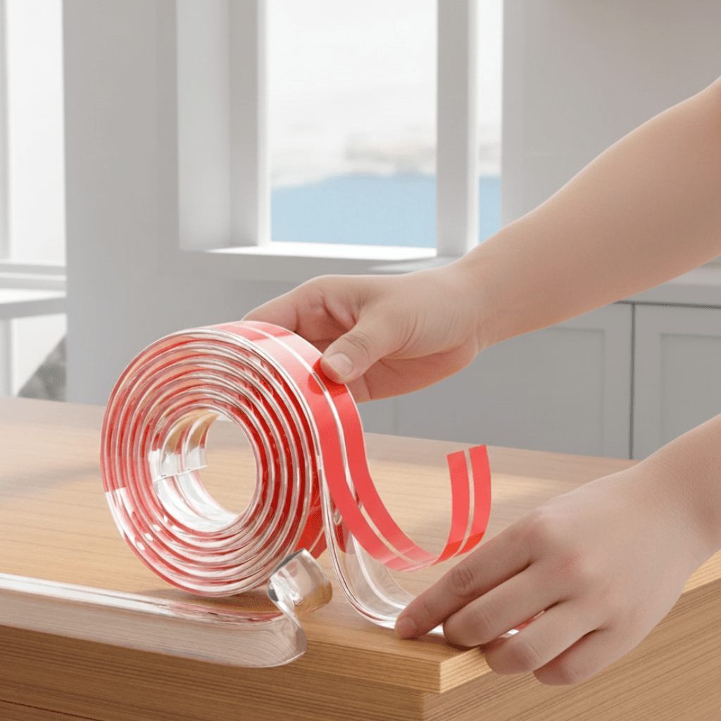 Bande de Sécurité PVC ClearGuard Pour Bords et Coins de Meubles