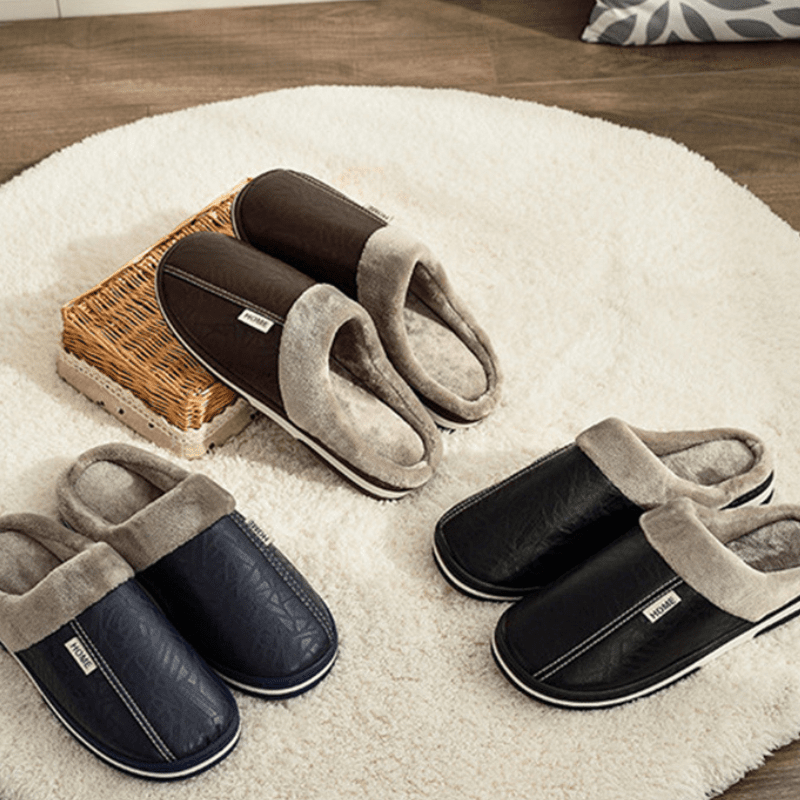 EverCozy Pantofole Calde da Uomo con Morbido Comfort in Pile