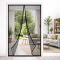 LaceBreeze Magnetic Door Curtain In Soft Gauze With Embroidery