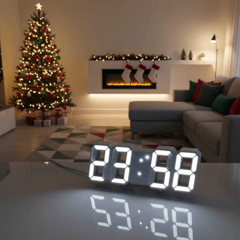 NovaTime 3D Light Digital Clock With Voice Control And Silent Alarm