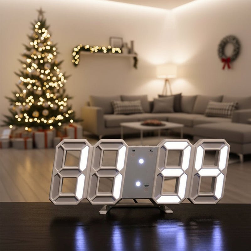 NovaTime 3D Light Digital Clock With Voice Control And Silent Alarm