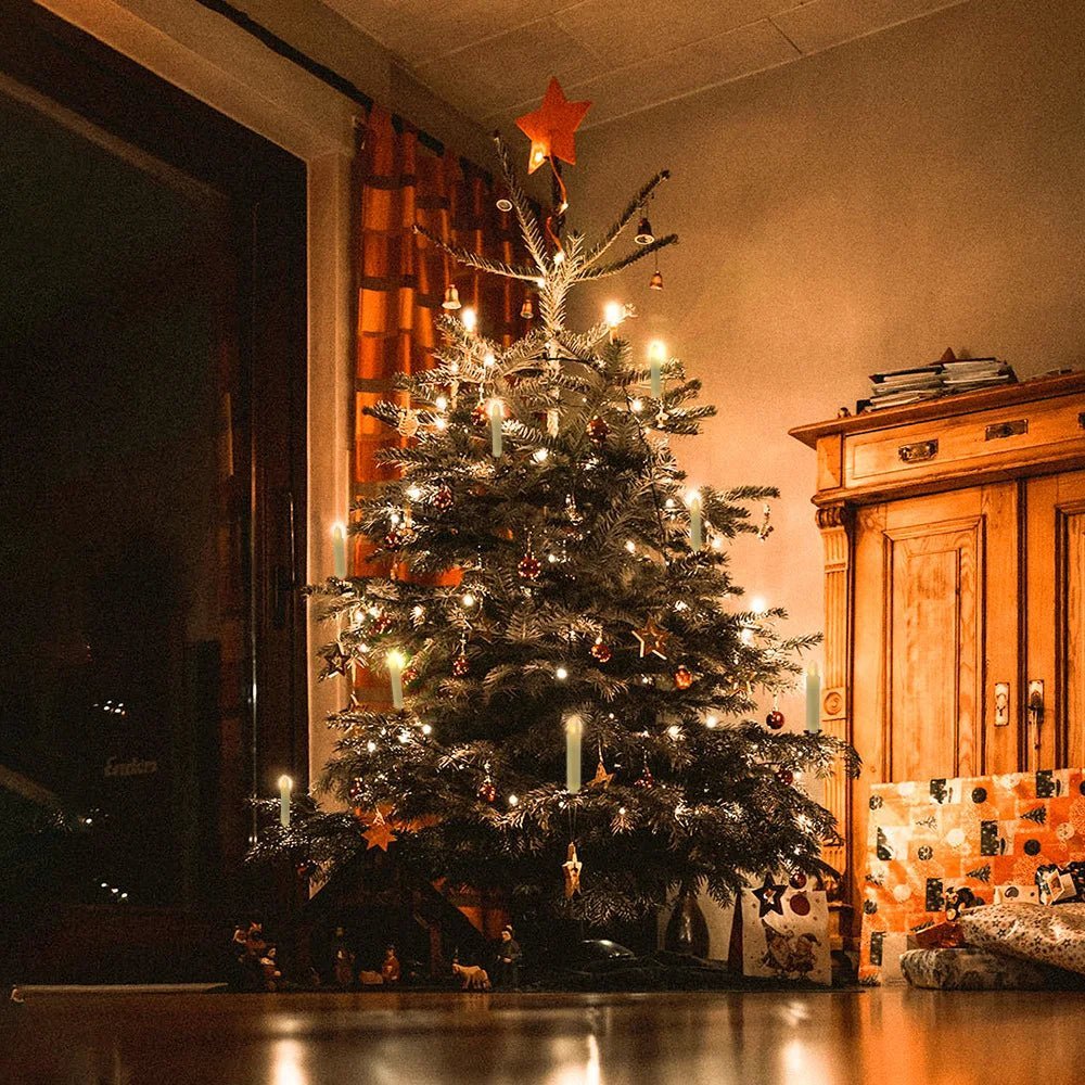 LumaFlare Flammenlose Weihnachtskerzen-Set mit sanftem LED-Leuchten