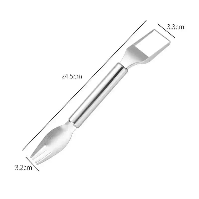 FruitEase Duo Fruit Cutter With Integrated Fork For Quick Snack Enjoyment