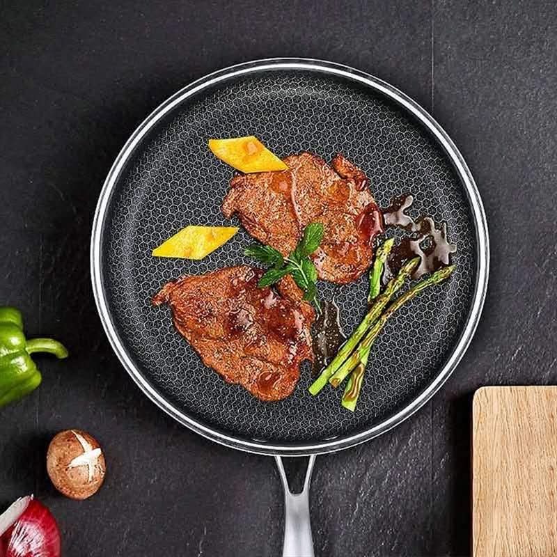 NovaChef Stainless Steel Nonstick Frying Pan For Effortless Cooking