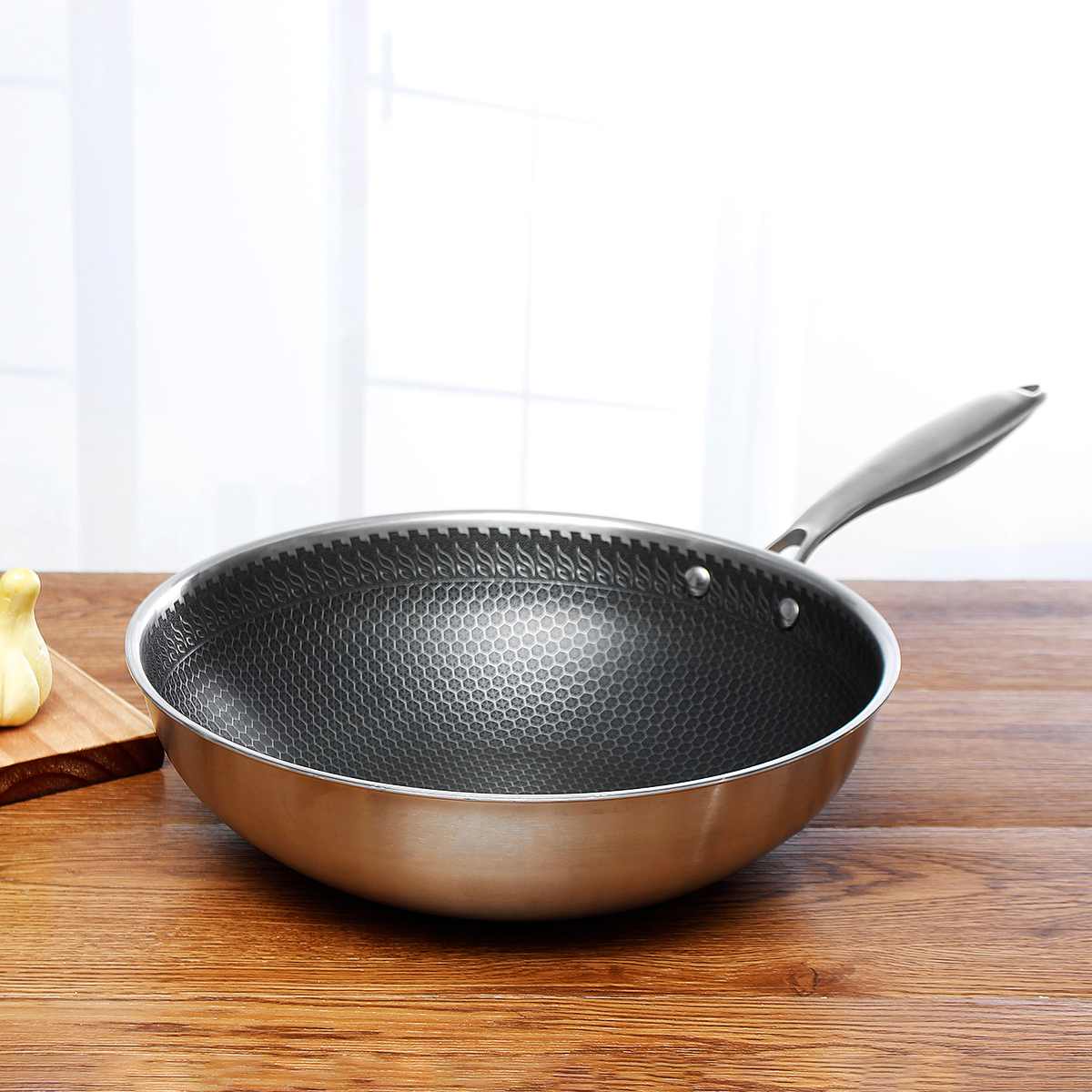 NovaChef Stainless Steel Nonstick Frying Pan For Effortless Cooking